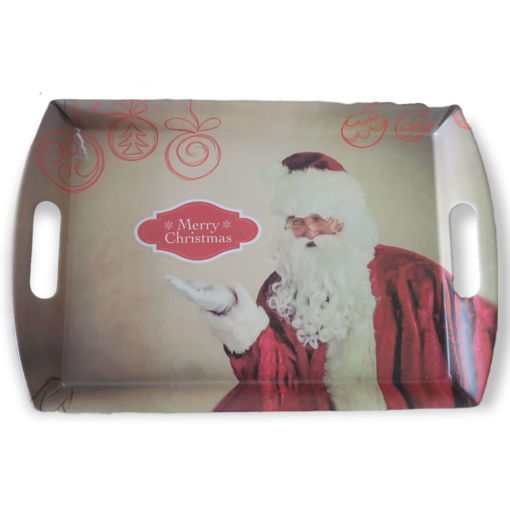 Picture of LARGE CHRISTMAS TRAY SANTA MERRY CHRISTMAS
